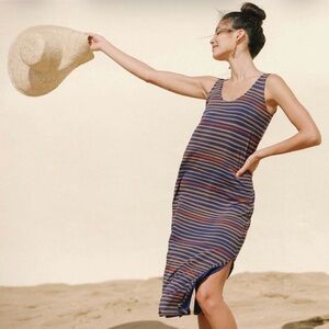 Fighting Eel “Dress Primo” Striped Midi Dress – Size S